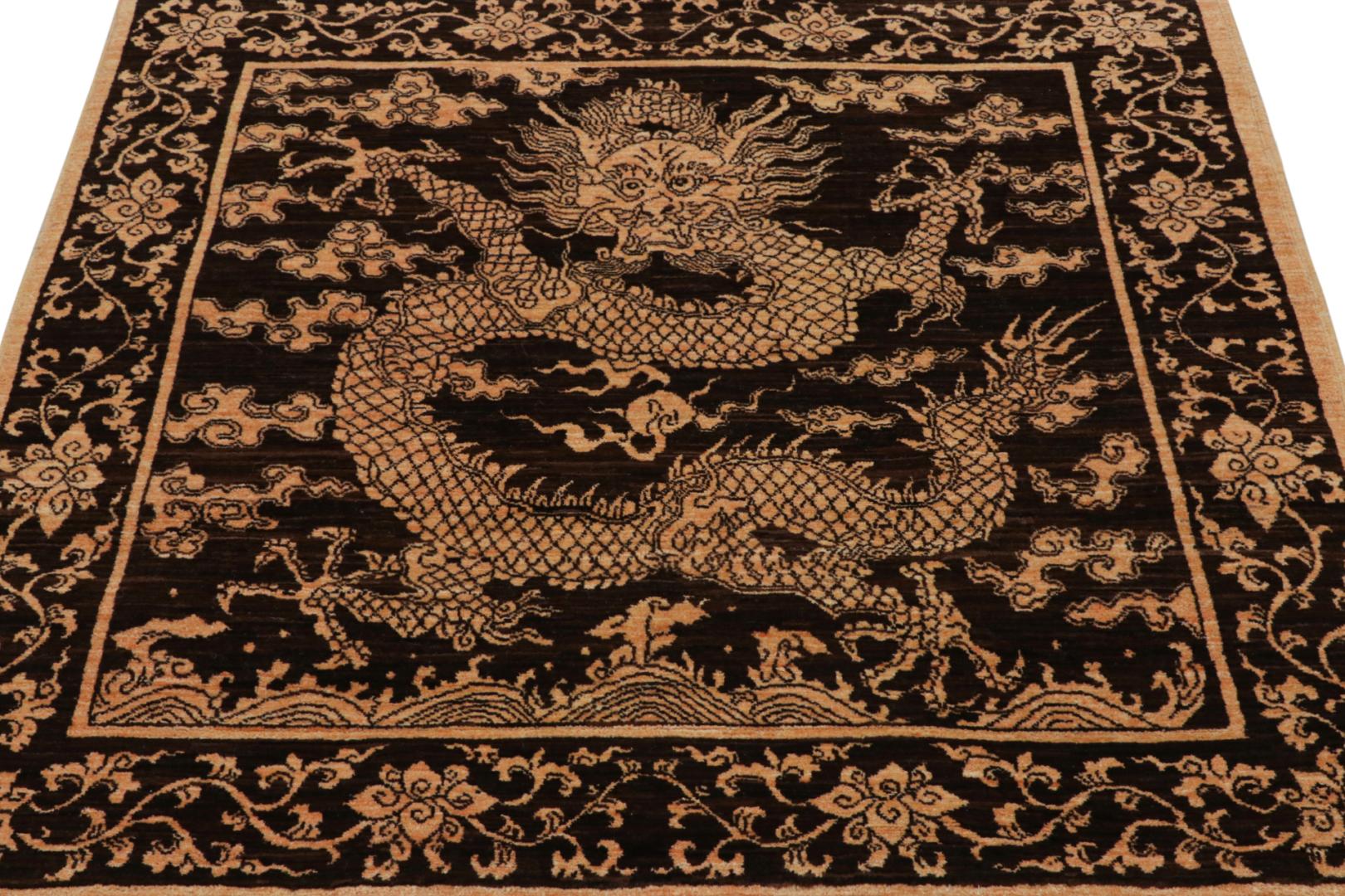 Antique Chinese Inspired rug with Pictorial Pattern