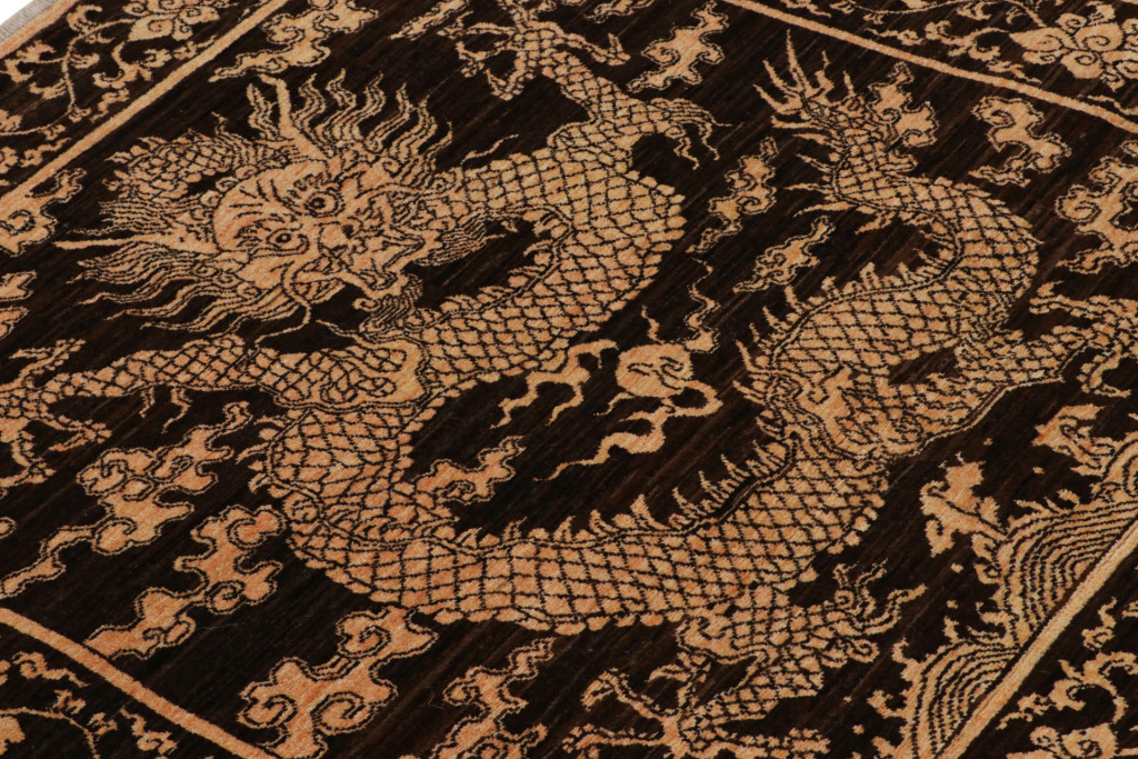 Antique Chinese Inspired rug with Pictorial Pattern