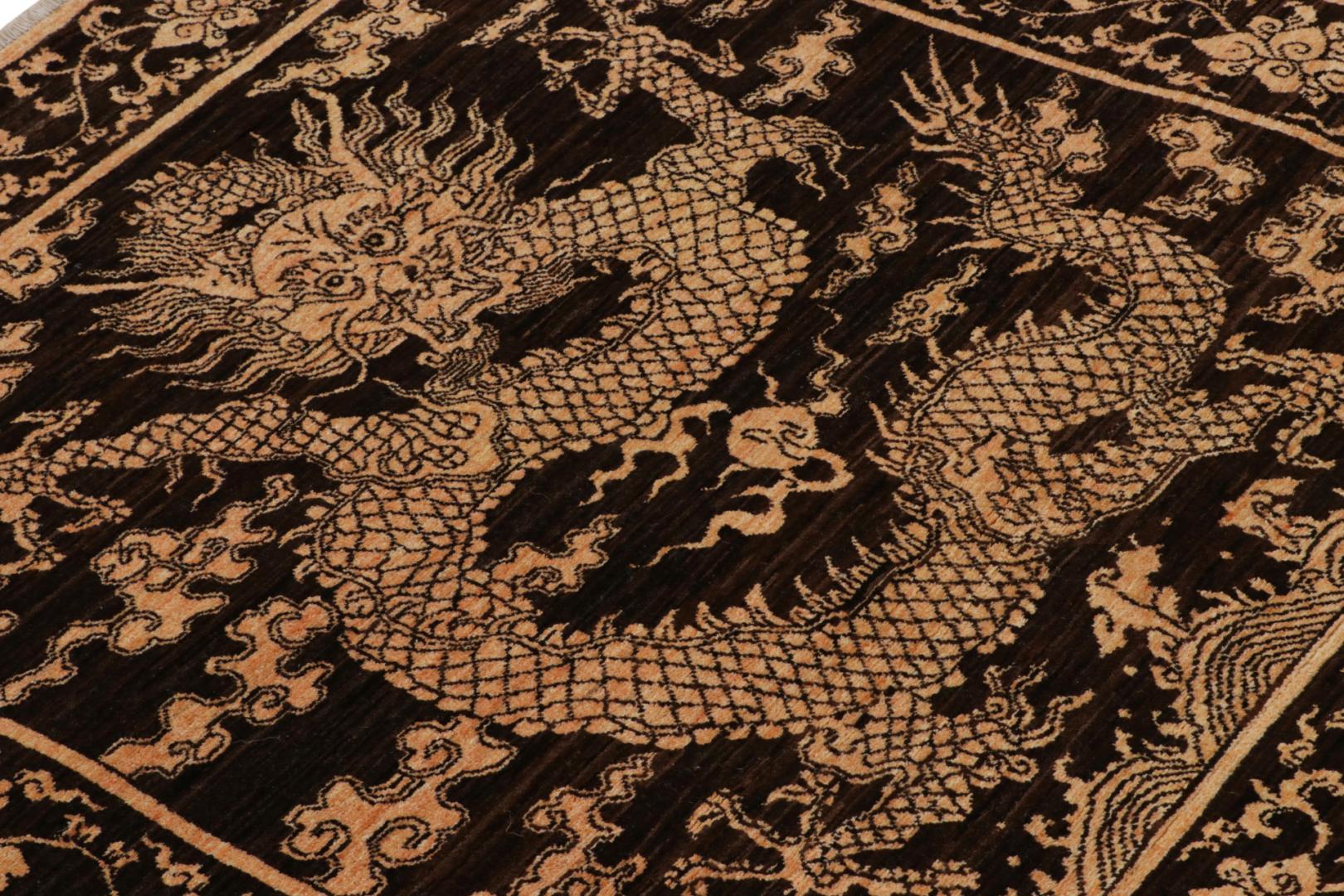 Antique Chinese Inspired rug with Pictorial Pattern