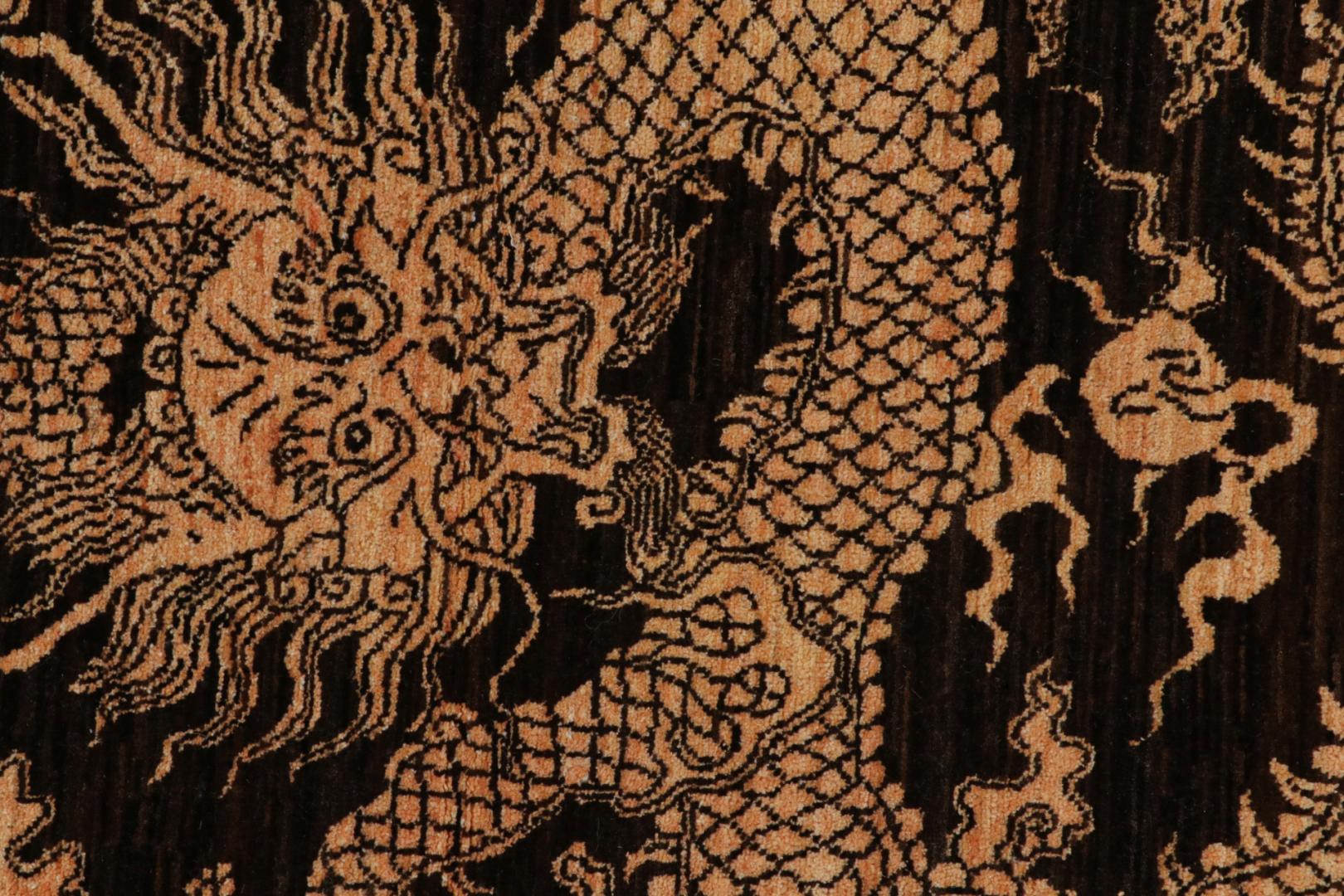 Antique Chinese Inspired rug with Pictorial Pattern