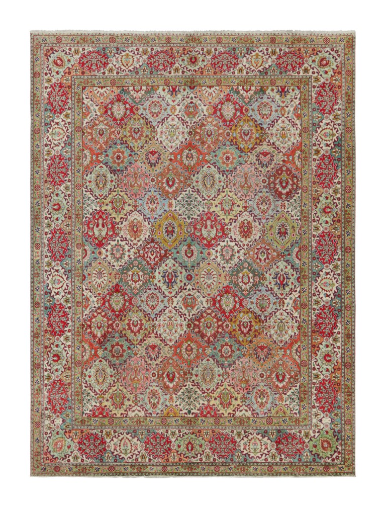 Vintage Tabriz Floral Rug