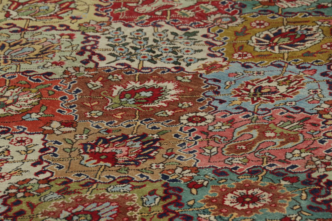 Vintage Tabriz Floral Rug