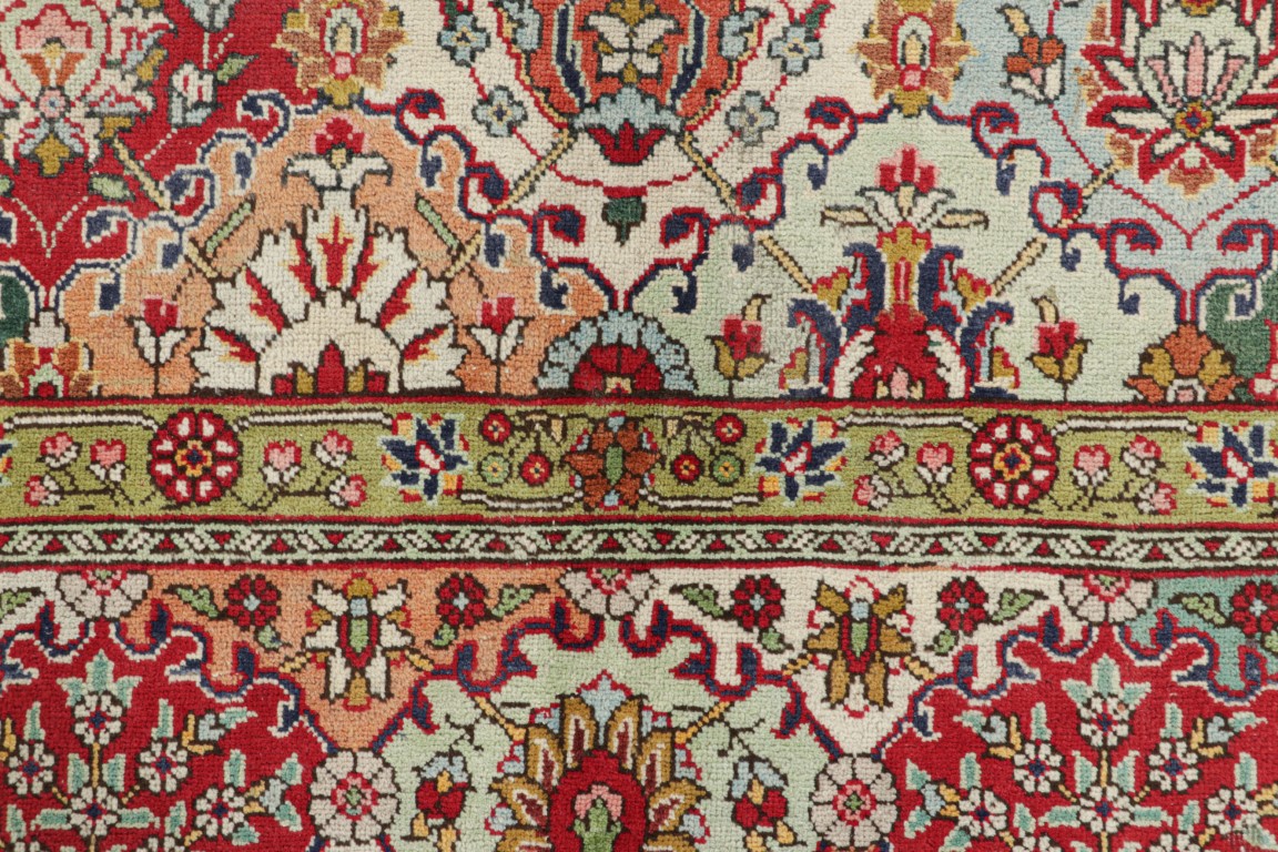 Vintage Tabriz Floral Rug