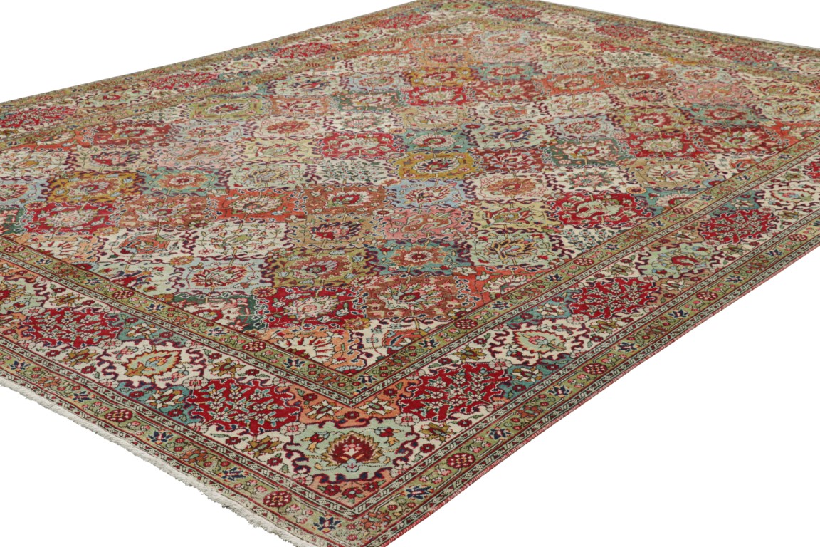 Vintage Tabriz Floral Rug