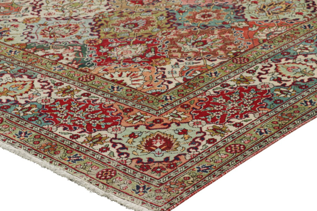 Vintage Tabriz Floral Rug