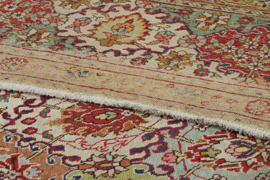 Vintage Tabriz Floral Rug