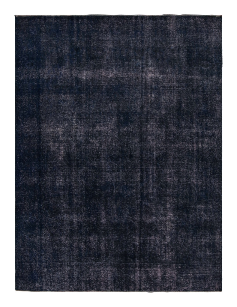 Vintage Distressed Textural Rug in Lush Forest Green Tones - Rug