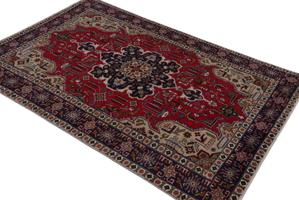 Vintage Persian Tabriz rug