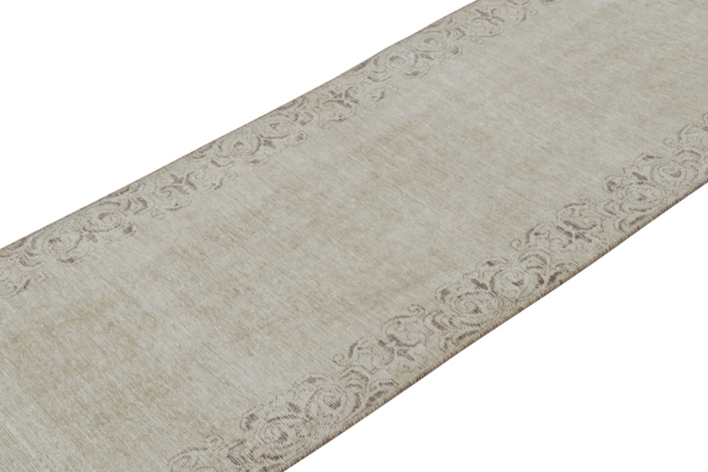Vintage Taupe Persian Runner Rug