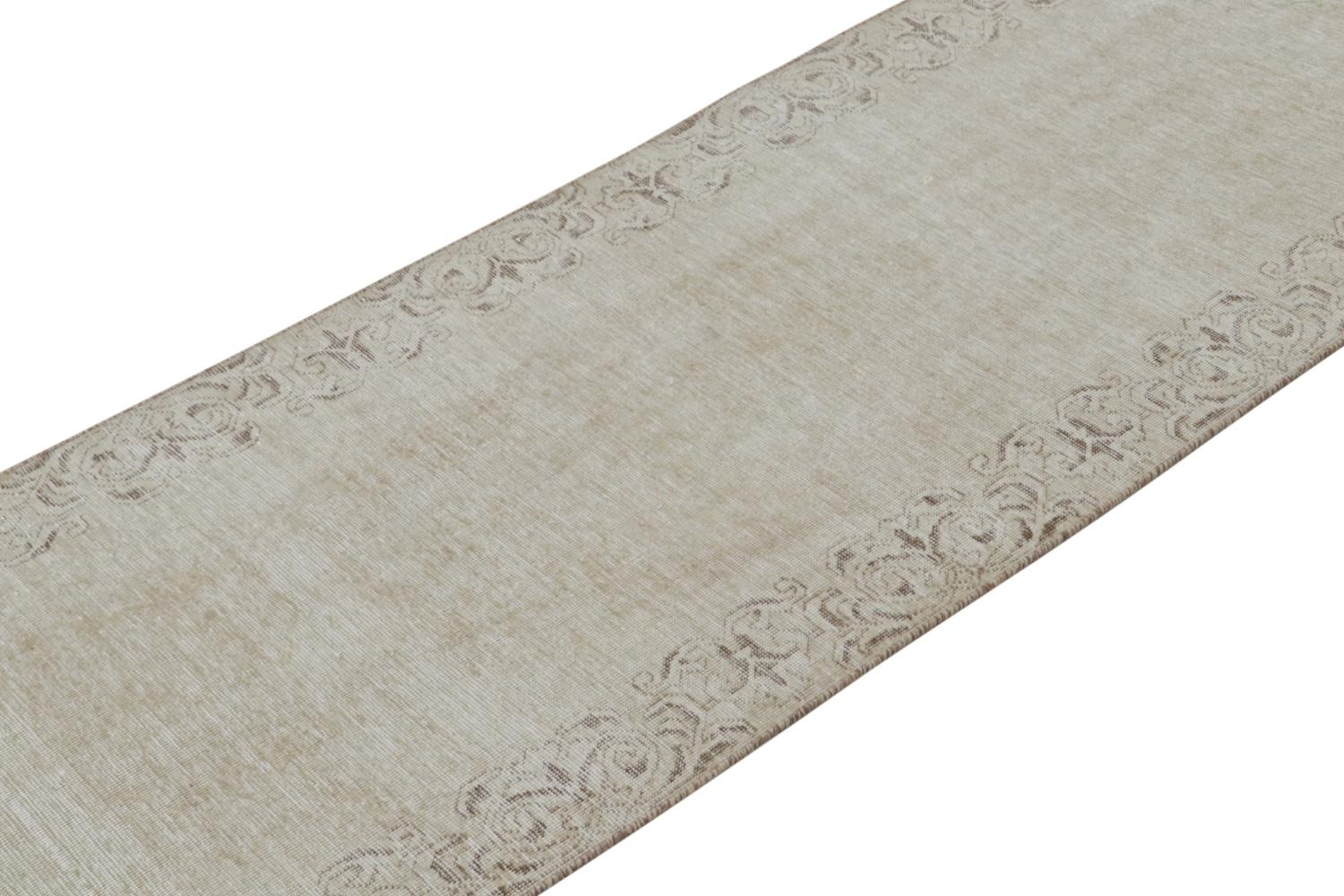 Vintage Taupe Persian Runner Rug