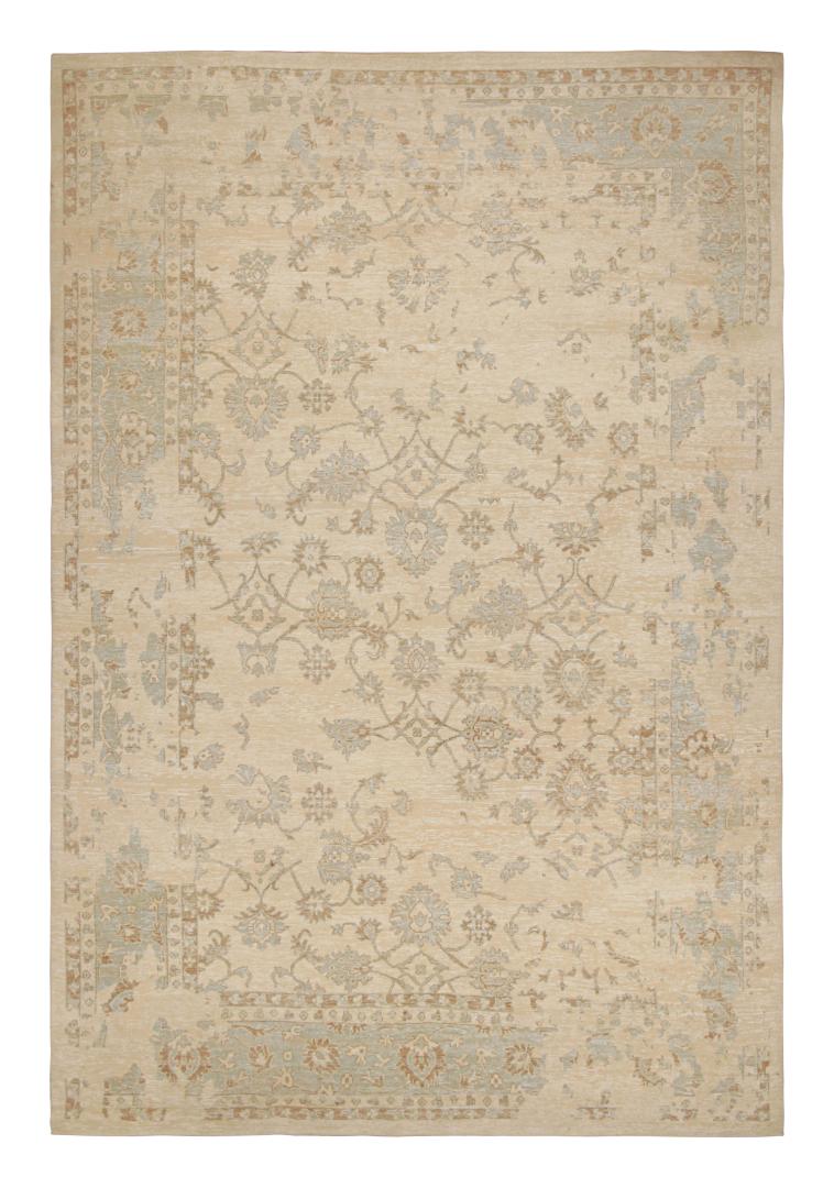 Oushak Oversized Rug With Floral Pattern