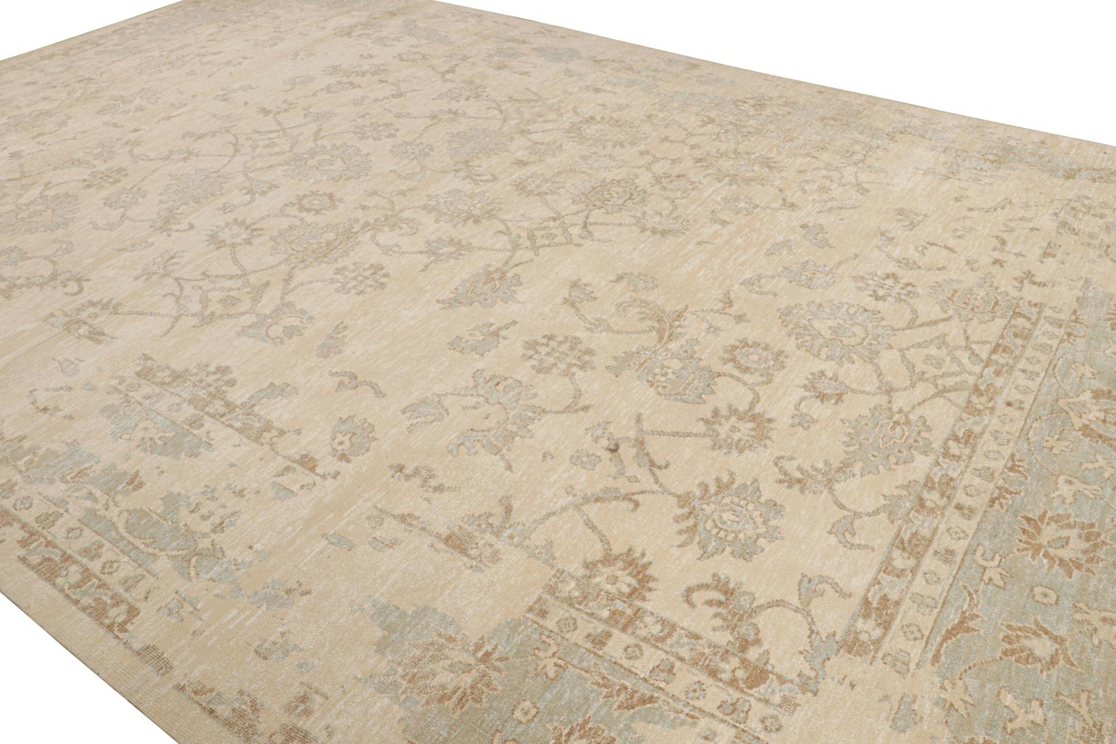 Oushak Oversized Rug With Floral Pattern