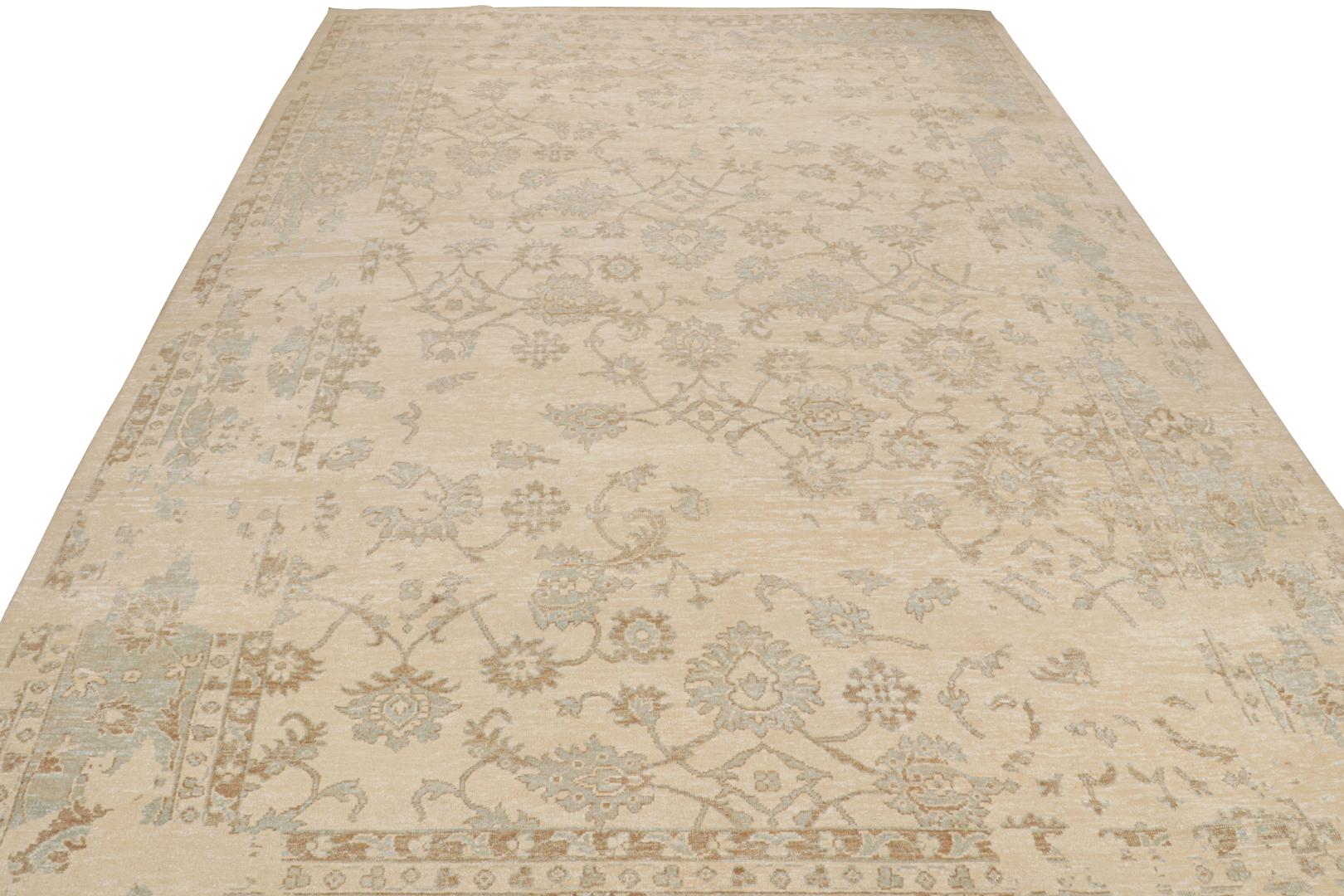 Oushak Oversized Rug With Floral Pattern
