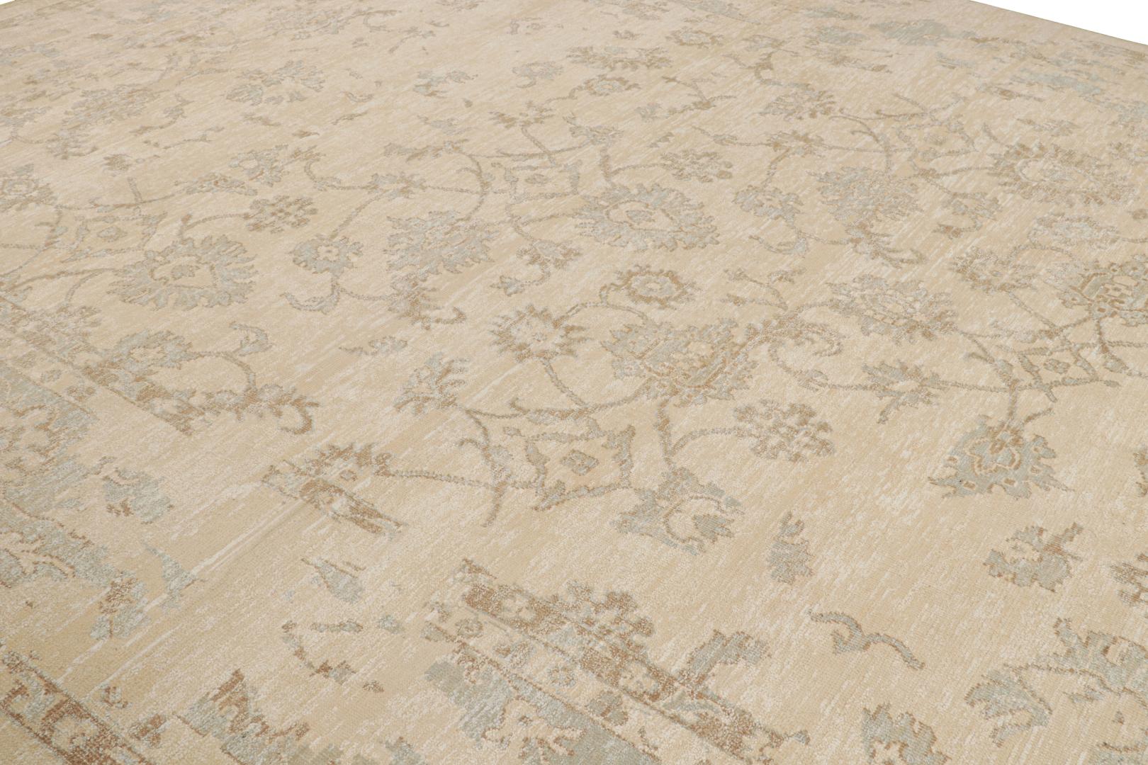 Oushak Oversized Rug With Floral Pattern