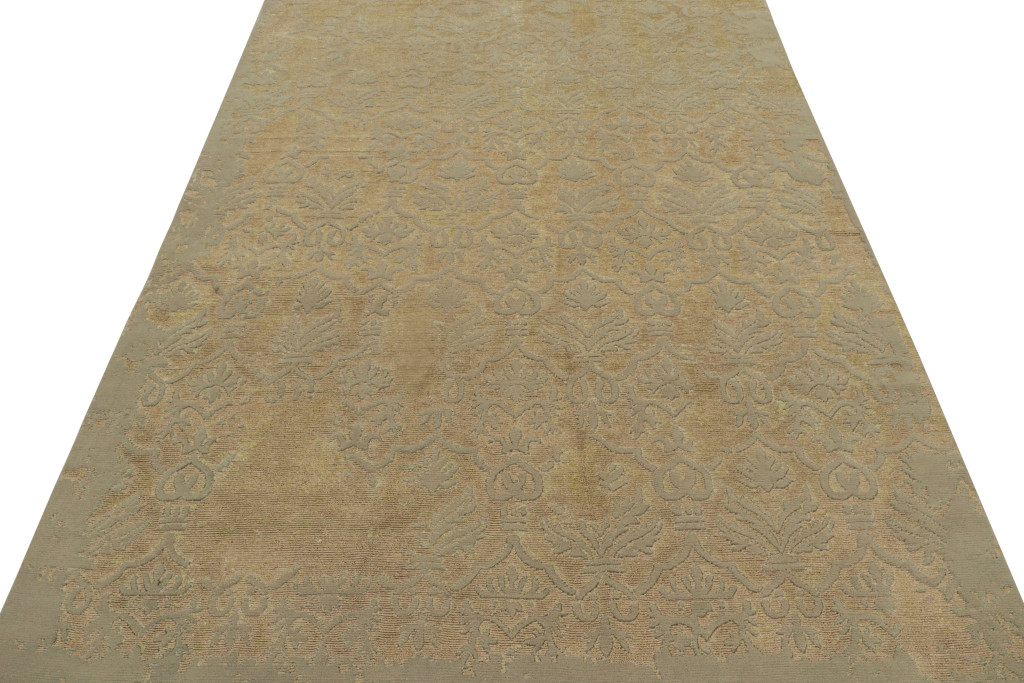 Contemporary Rug with Trellises and Floral Patterns