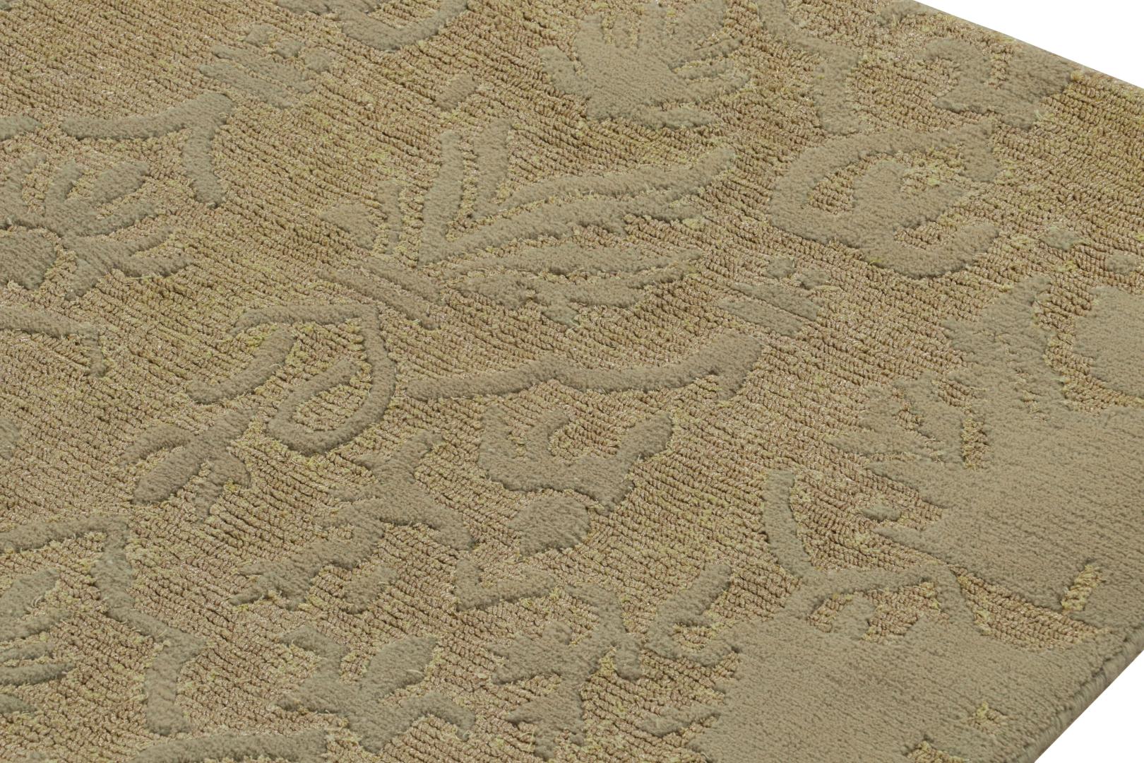 Contemporary Rug with Trellises and Floral Patterns