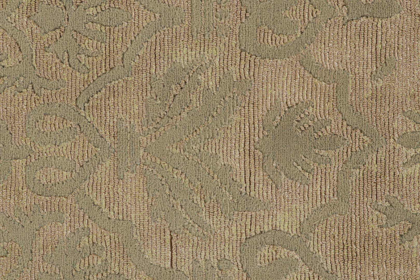 Contemporary Rug with Trellises and Floral Patterns