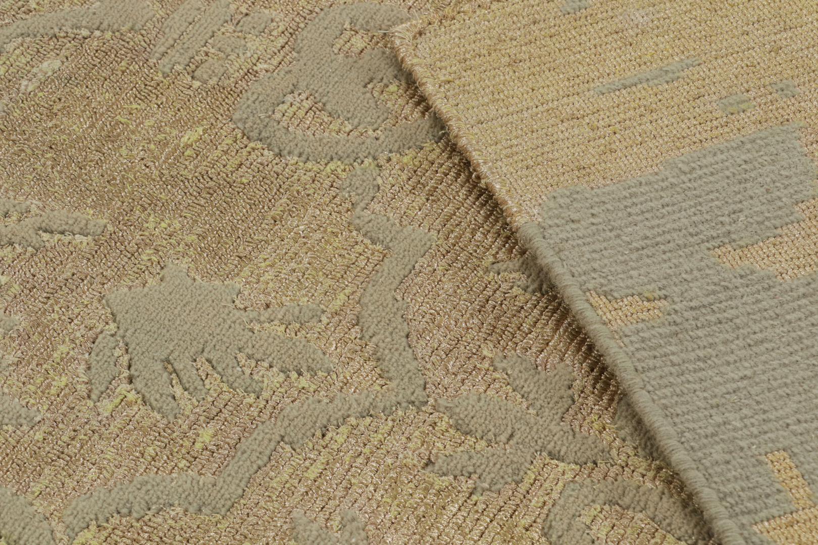 Contemporary Rug with Trellises and Floral Patterns