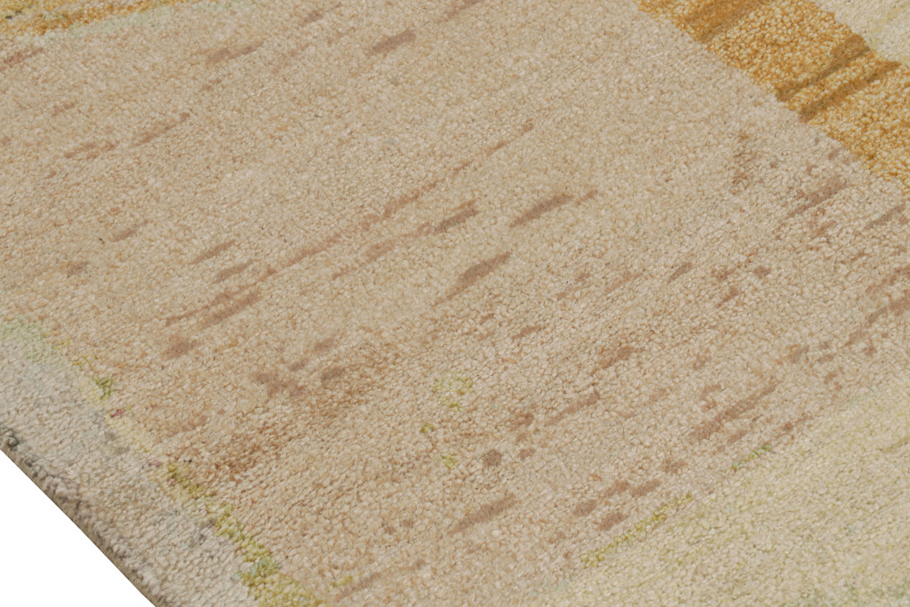 Contemporary Abstract Rug With Minimalist Geometric Patterns