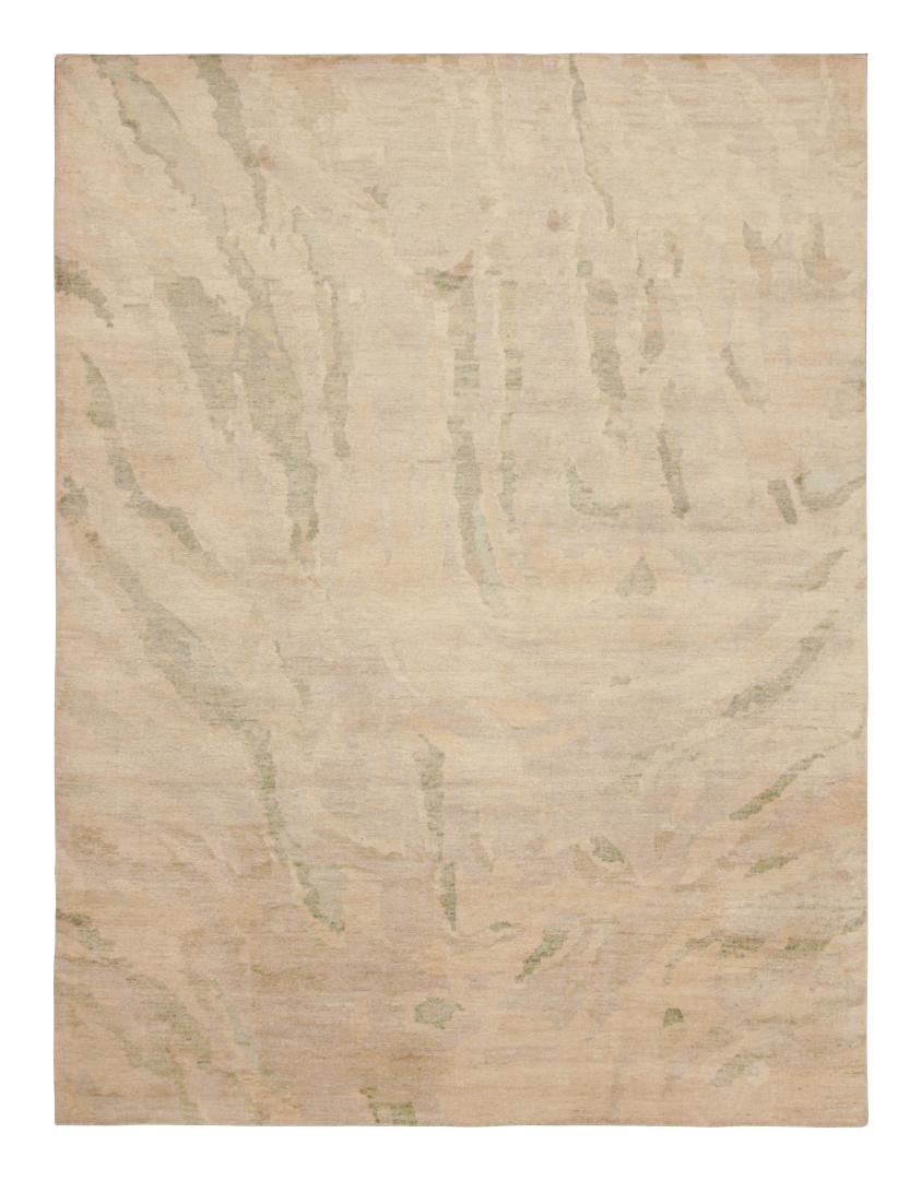 Contemporary Abstract Rug With Painterly Patterns