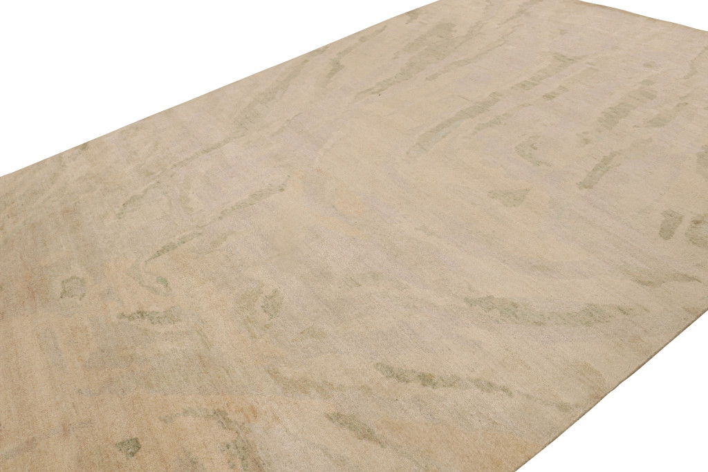 Contemporary Abstract Rug With Painterly Patterns