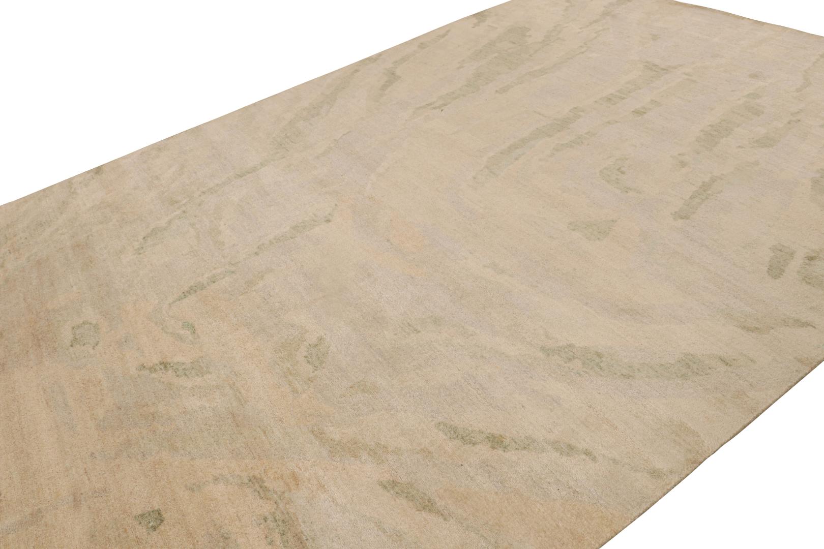 Contemporary Abstract Rug With Painterly Patterns