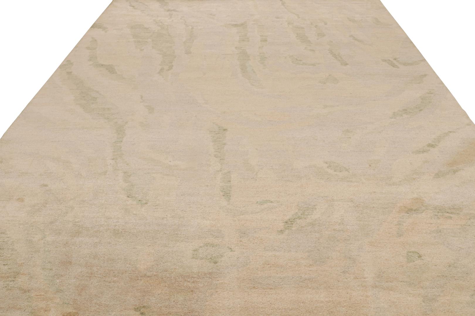 Contemporary Abstract Rug With Painterly Patterns