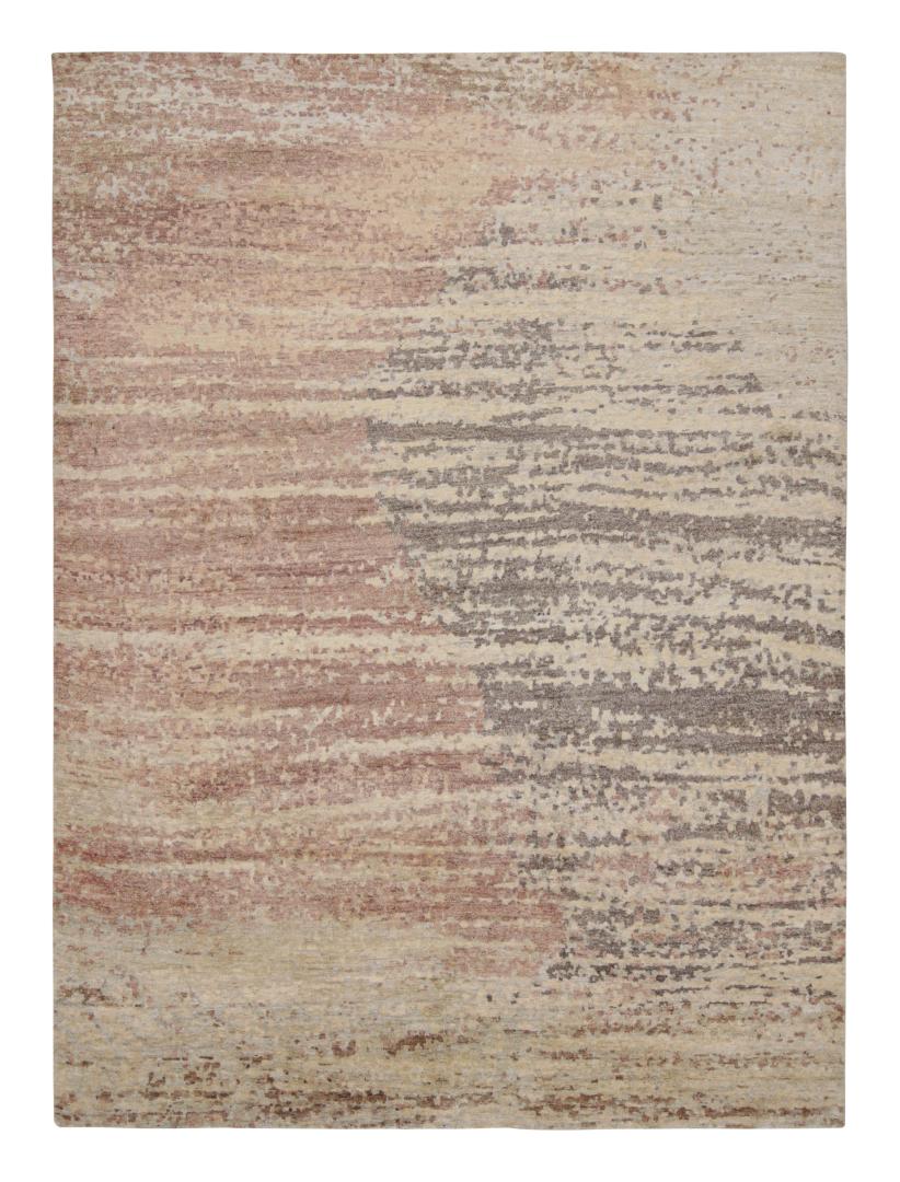 Contemporary Abstract Rug With Painterly Patterns