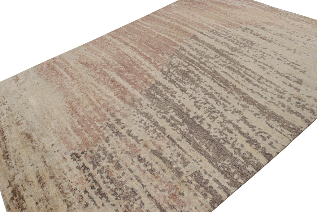Contemporary Abstract Rug With Painterly Patterns