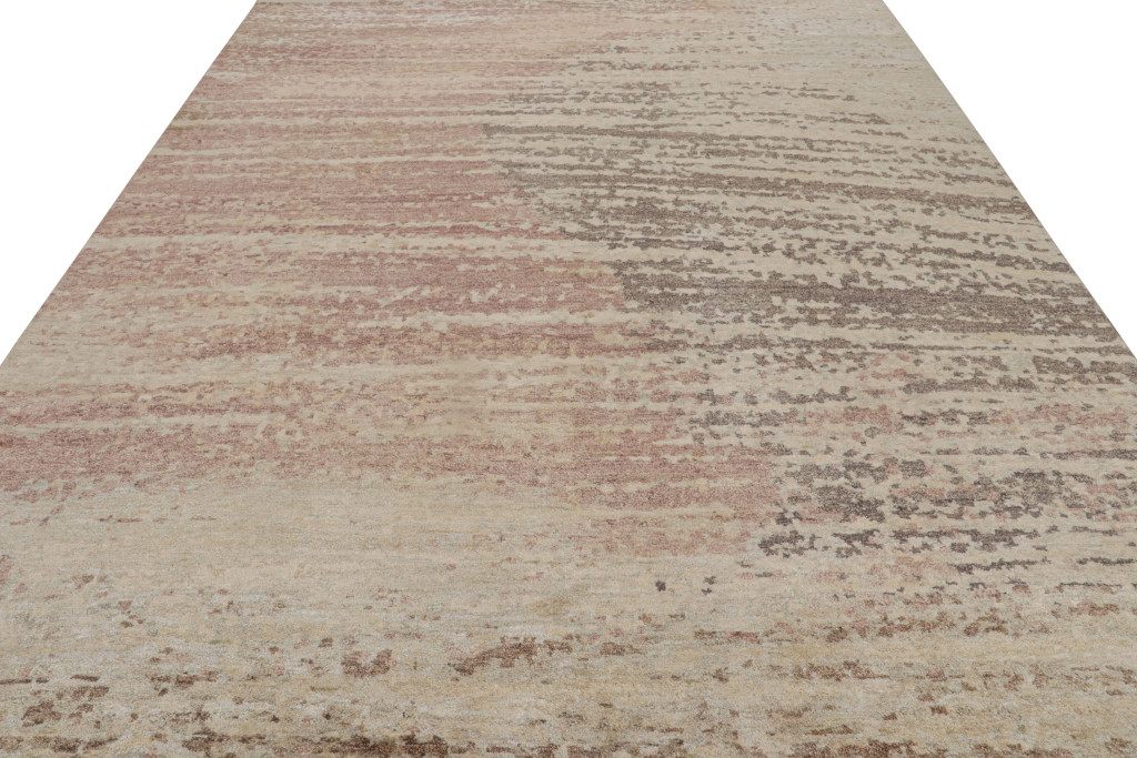 Contemporary Abstract Rug With Painterly Patterns