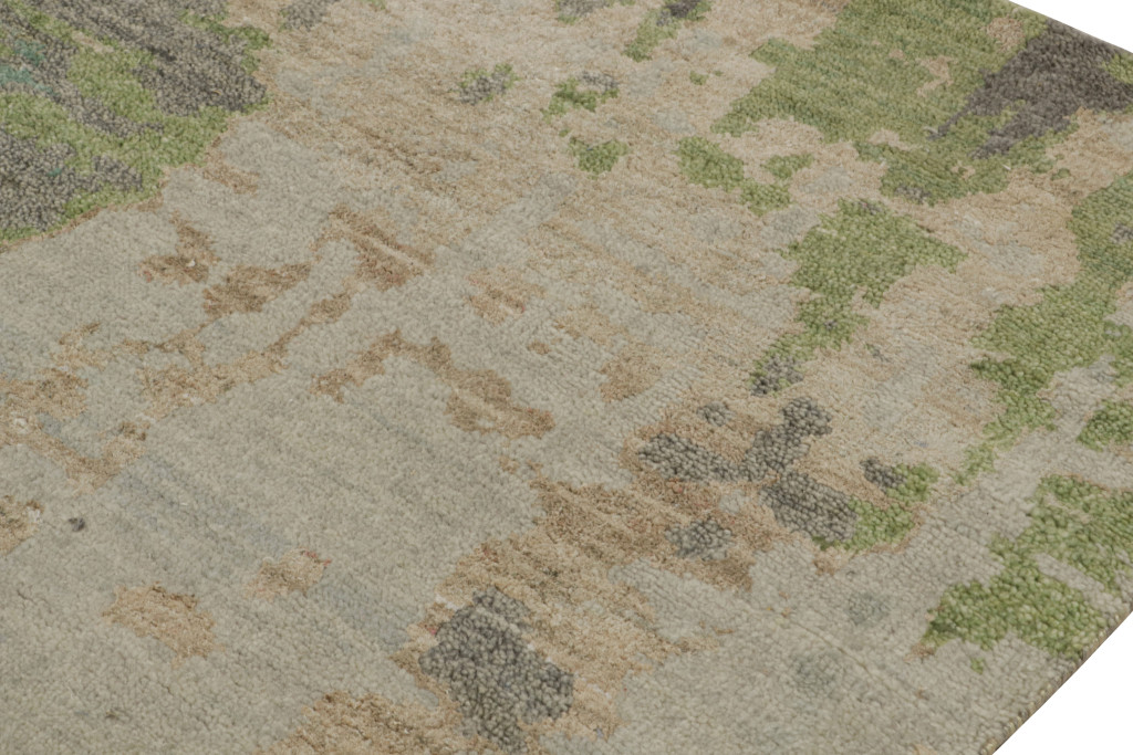 Contemporary Abstract Rug With Polychromatic Patterns