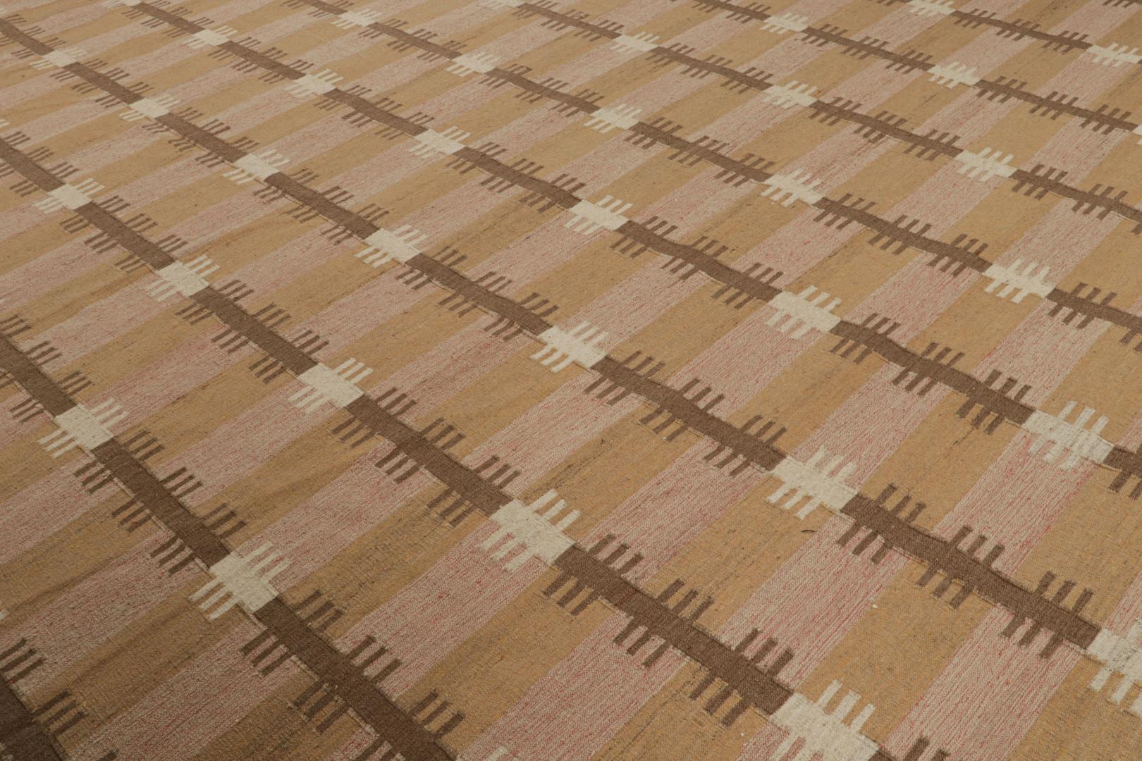 Scandinavian Oversized Kilim with Geometric Patterns