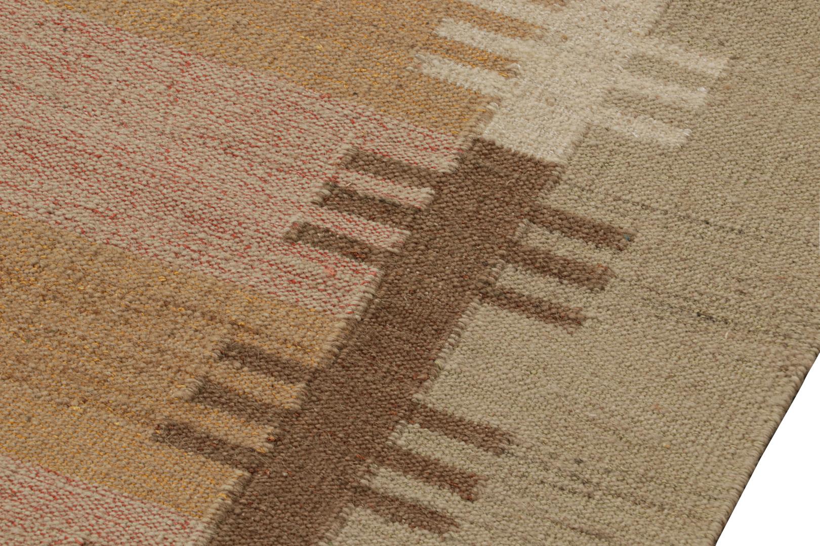 Scandinavian Oversized Kilim with Geometric Patterns