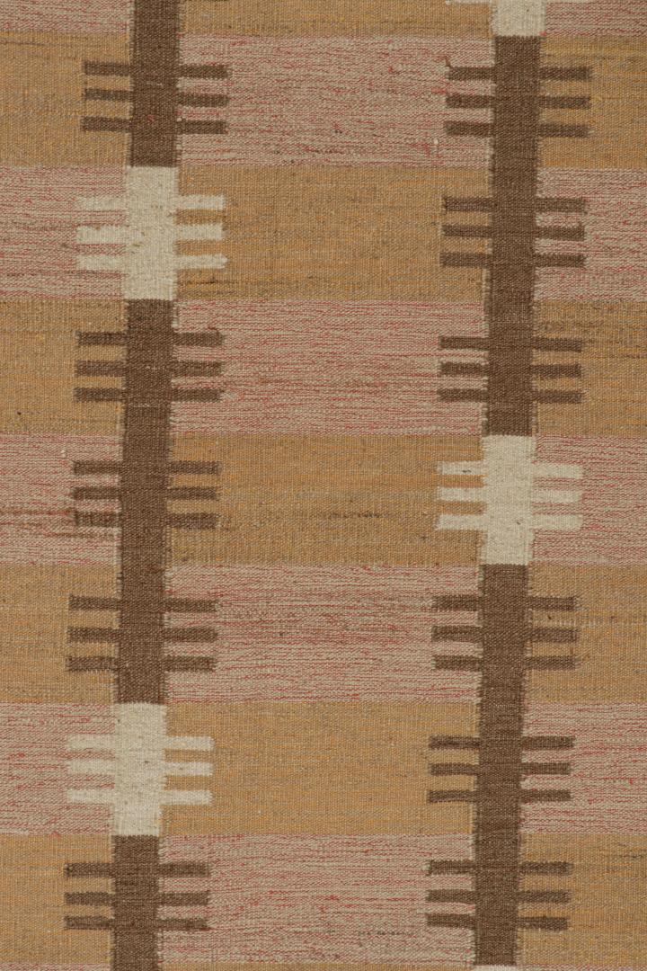 Scandinavian Oversized Kilim with Geometric Patterns