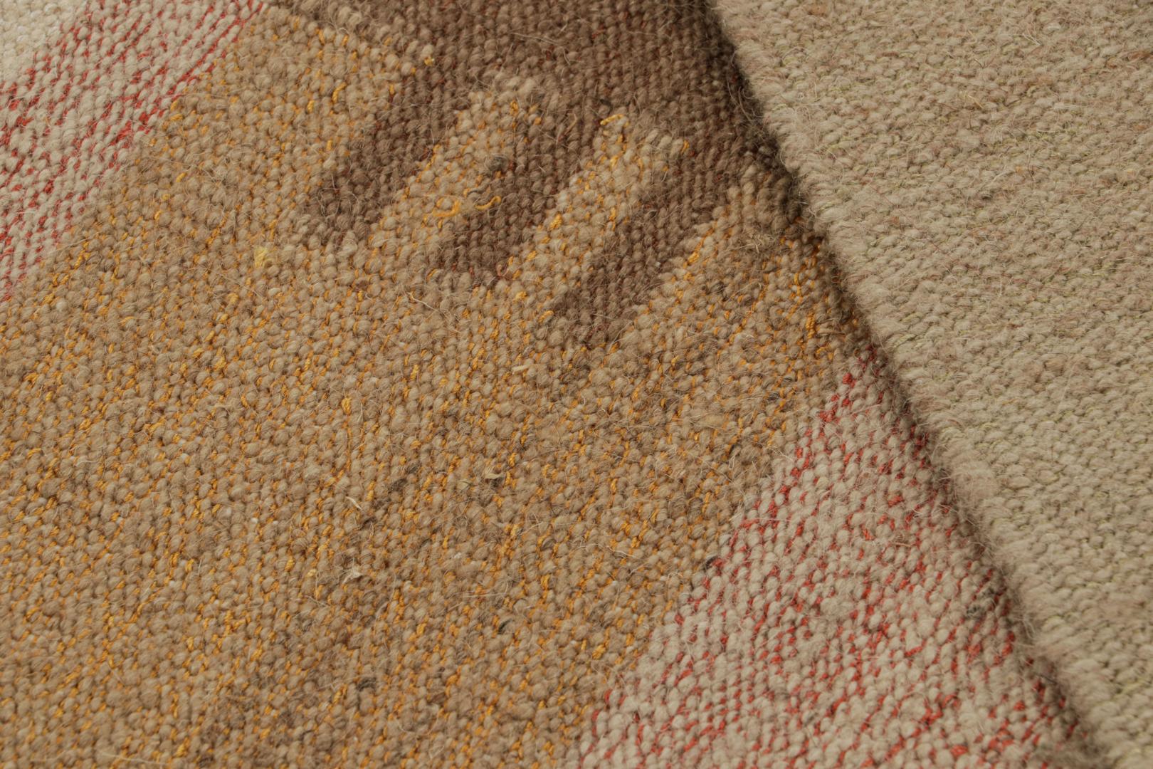 Scandinavian Oversized Kilim with Geometric Patterns
