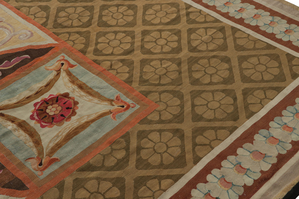 French Antique Aubusson rug