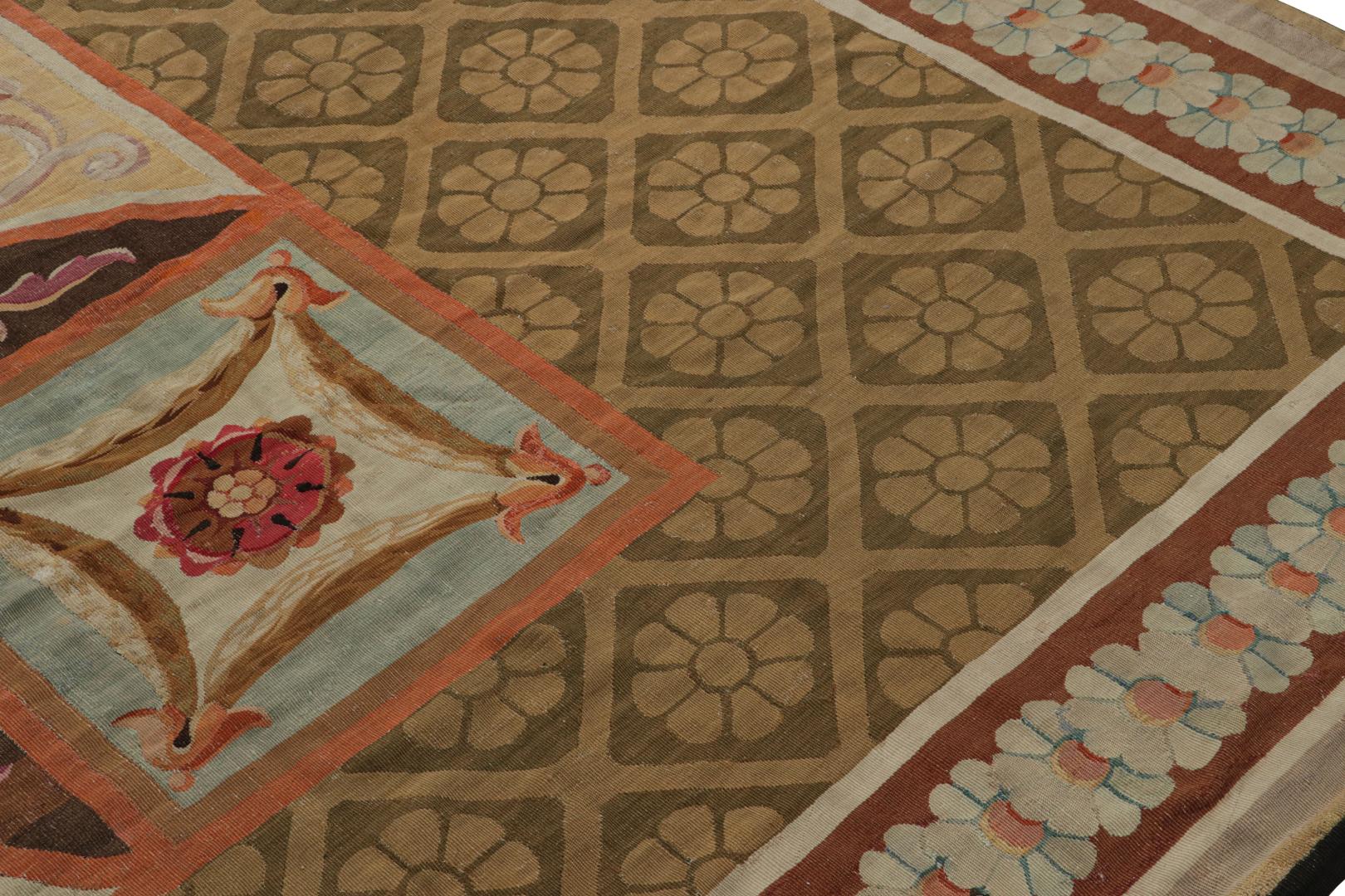 French Antique Aubusson rug