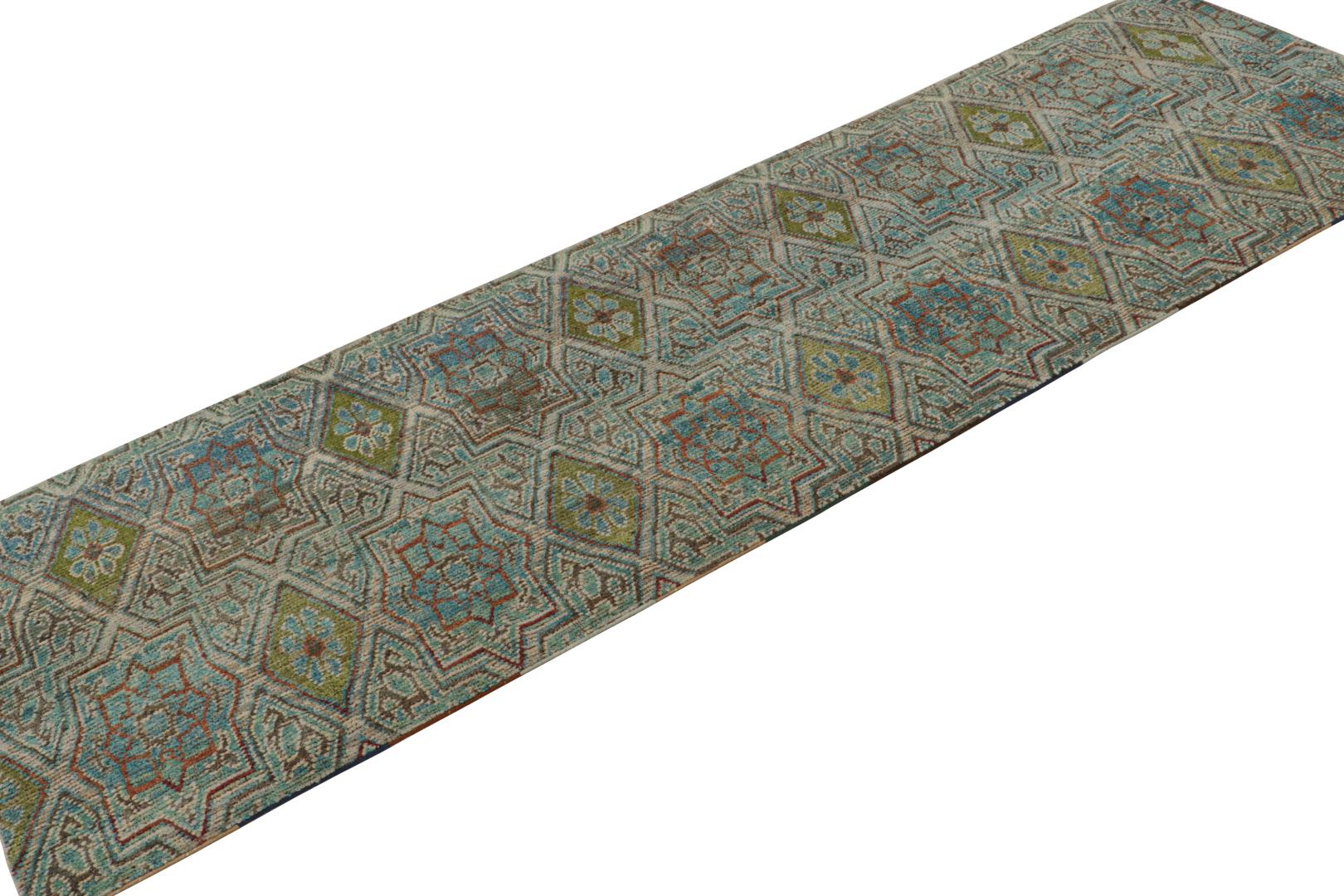 Modern Moroccan Geometric Runner Rug
