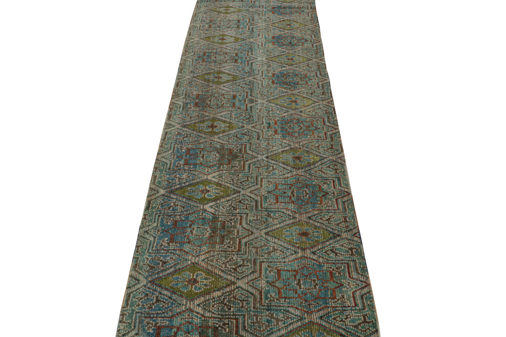 Modern Moroccan Geometric Runner Rug