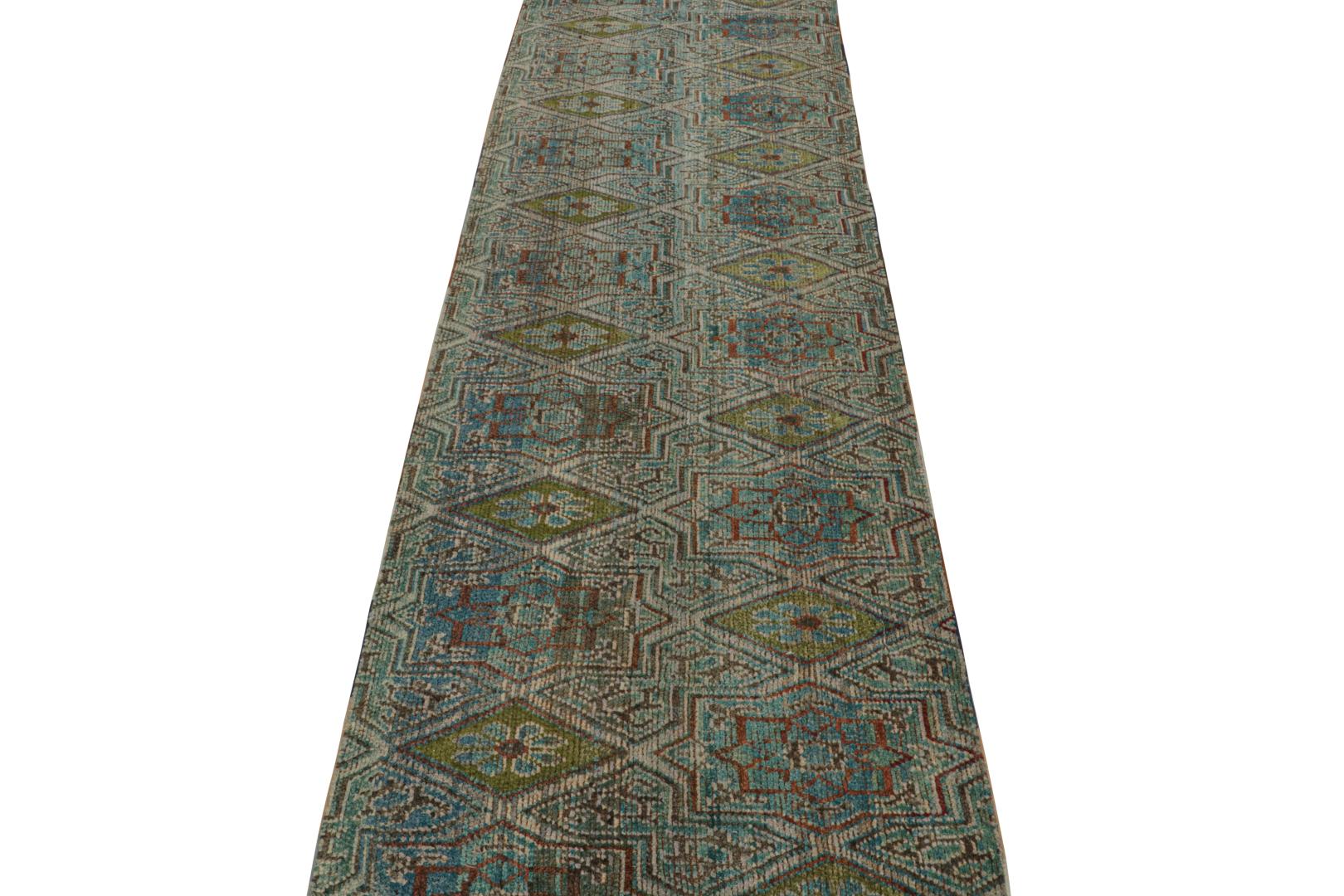 Modern Moroccan Geometric Runner Rug