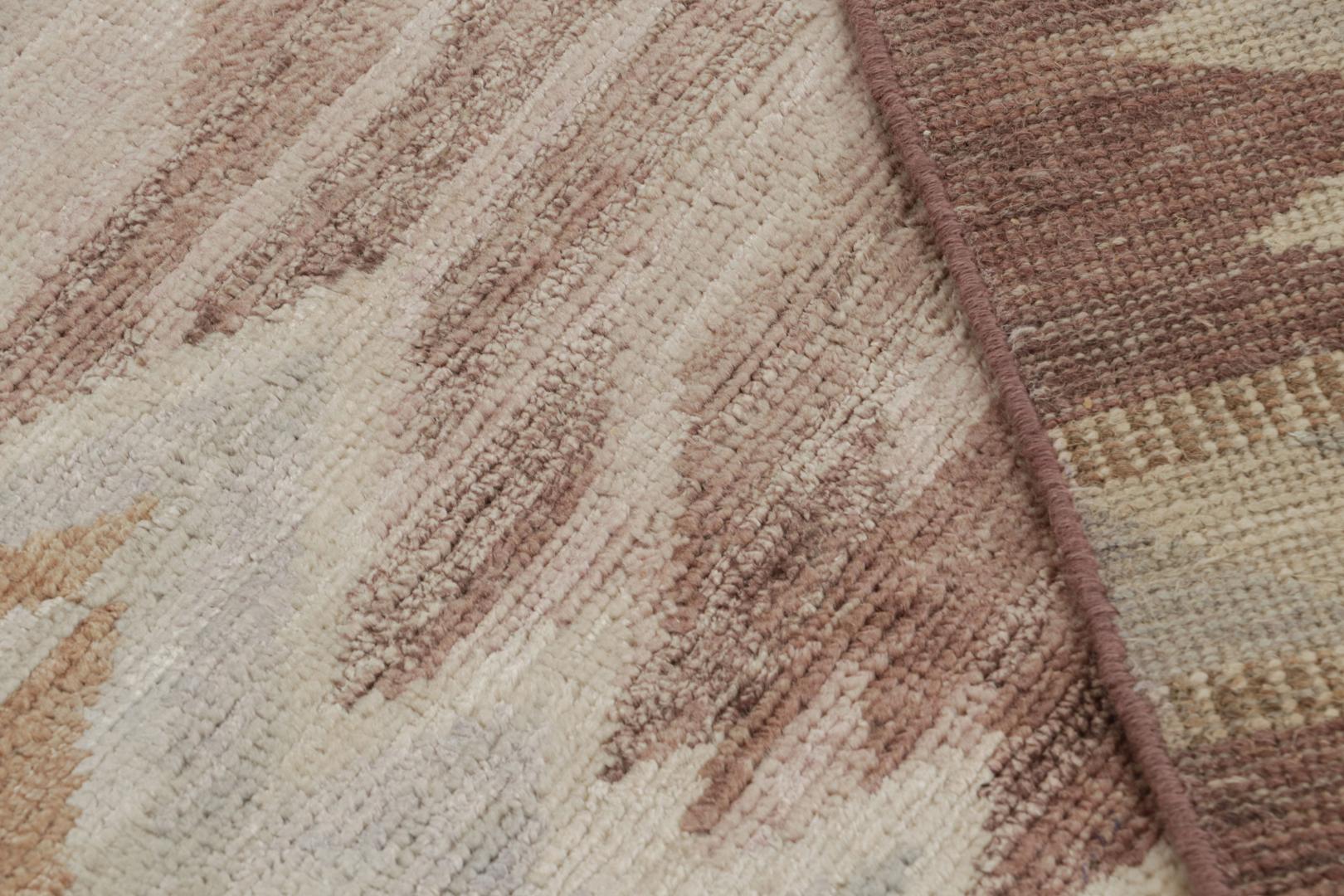 Scandinavian Rug with Geometric Chevron Patterns
