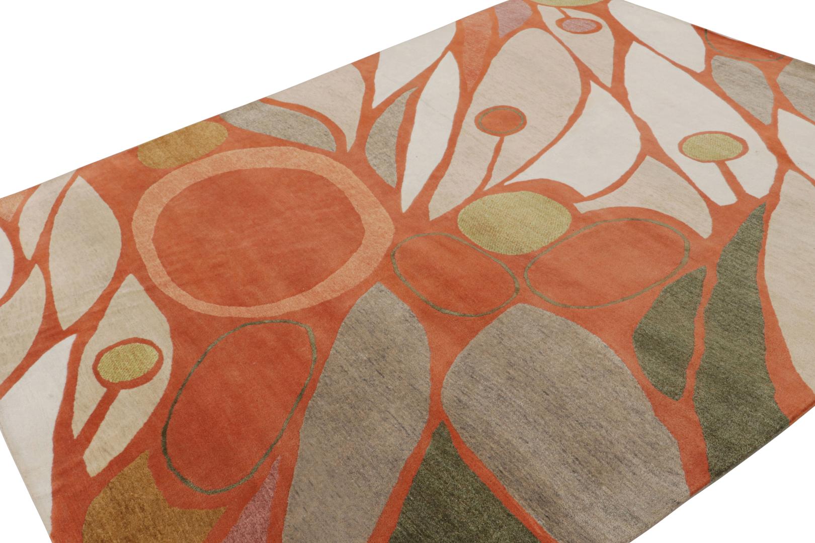 Jenn Ski Orange Mid-Century Modern Rug