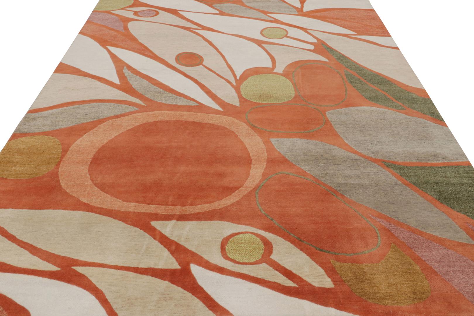 Jenn Ski Orange Mid-Century Modern Rug