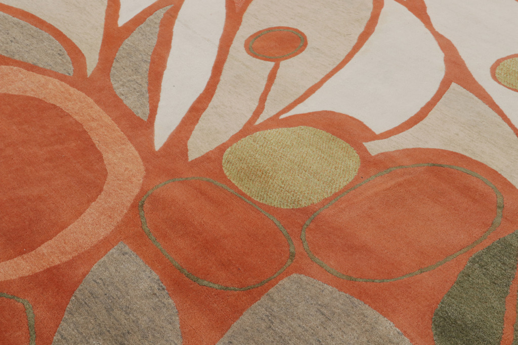Jenn Ski Orange Mid-Century Modern Rug