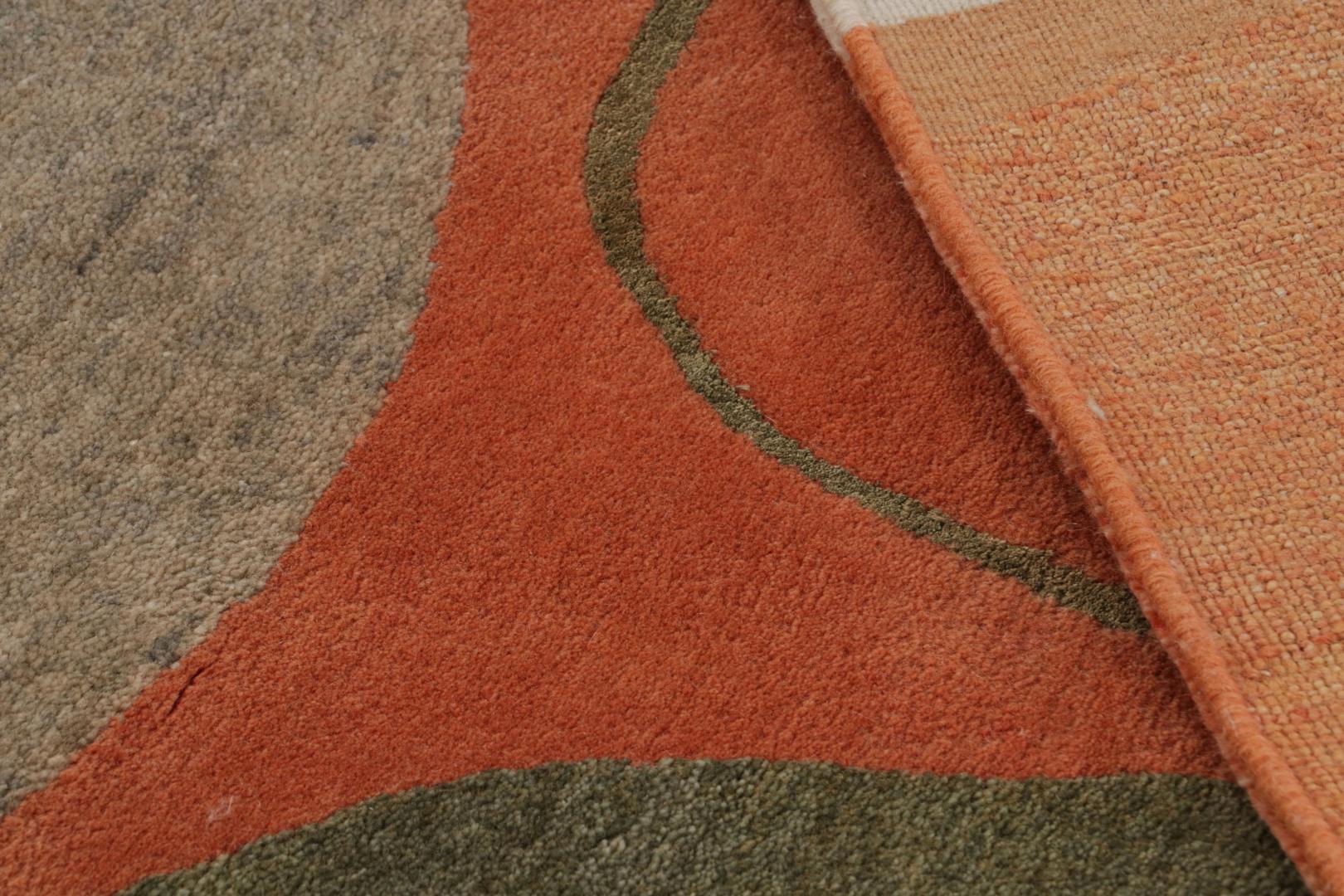 Jenn Ski Orange Mid-Century Modern Rug