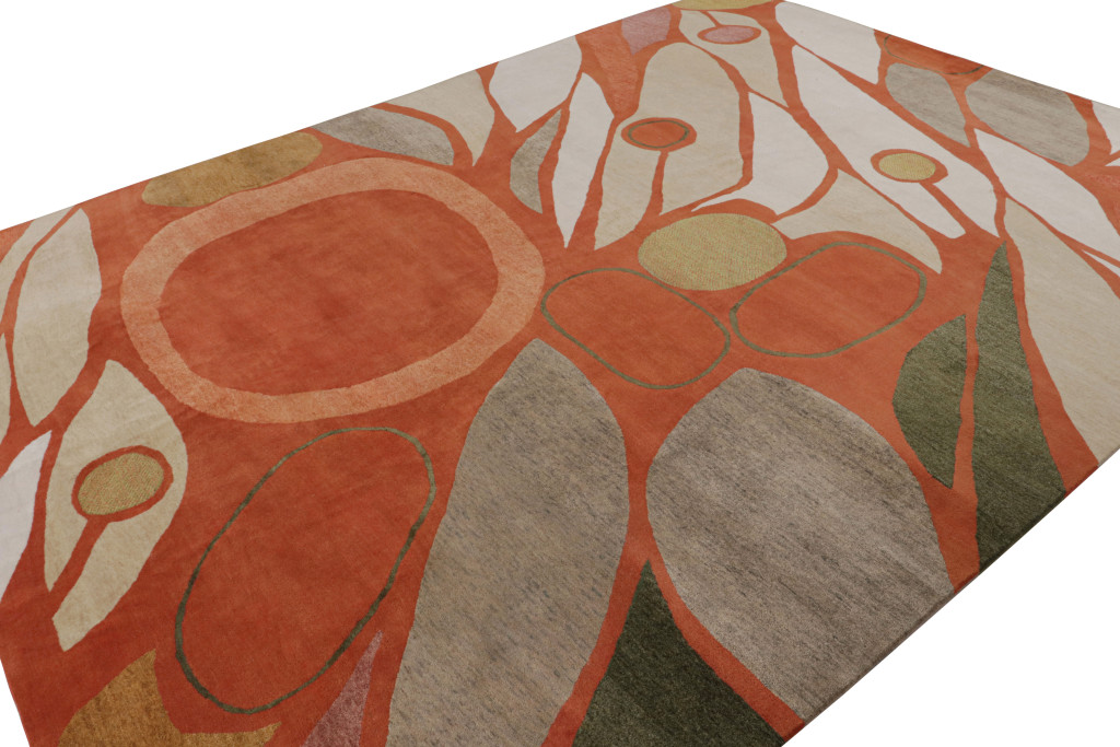 Jenn Ski Orange Mid-Century Modern Rug
