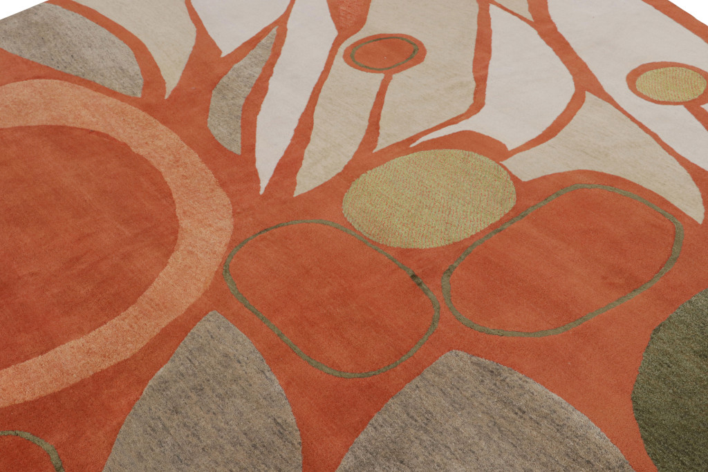 Jenn Ski Orange Mid-Century Modern Rug