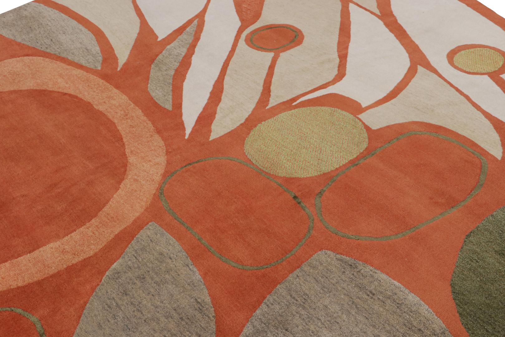 Jenn Ski Orange Mid-Century Modern Rug