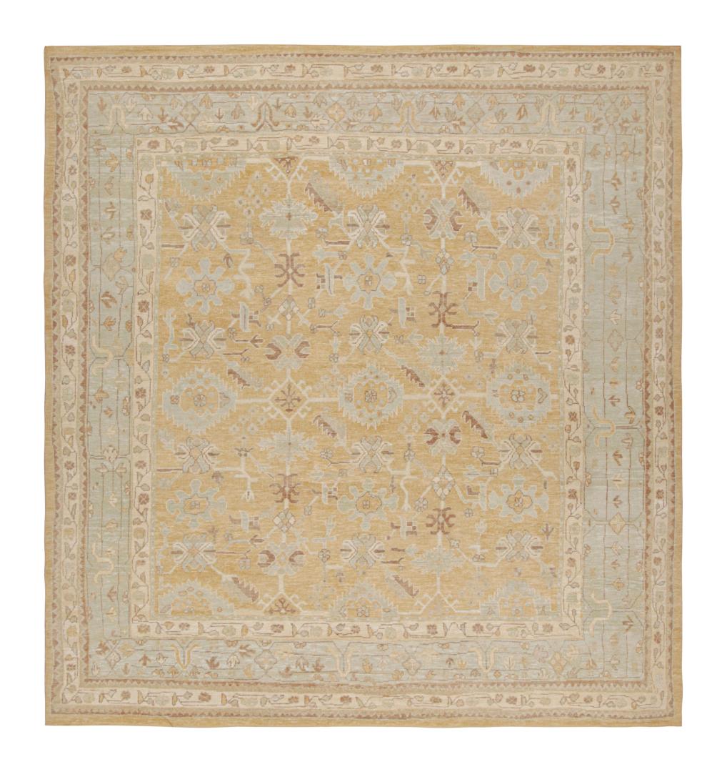 Oushak Style Rug With All Over Geometric Pattern