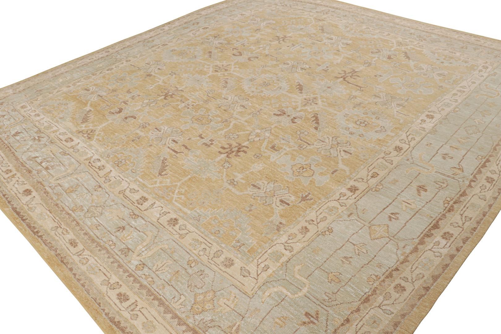 Oushak Style Rug With All Over Geometric Pattern
